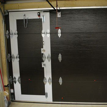 Inside view of pass-through door